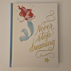 The Little Mermaid Ariel White and Blue Never Stop Dreaming Journal Diary